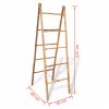 vidaXL Double Towel Ladder with 5 Rungs Bamboo 19.7"x63" - Brown