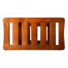 Oceanstar Solid Wood Spa Shower Bench with Storage Shelf, Teak Color Finish - SB1682