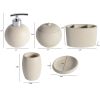 Concrete terrazzo Bath Accessory Set,White Sandstone Color - Off White