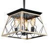 Farmhouse Chandeliers for Dining Room; Rustic Kitchen Island Light Fixture; 4-Light Industrial Kitchen Island Pendant Light Fixture