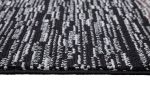 Diamonds Black and White Polyester Area Rug 8x10