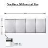 12x4 Ft Outdoor Pool Fence With Section Kit; Removable Mesh Barrier; For Inground Pools; Garden And Patio; Black - as Pic