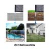 12x4 Ft Outdoor Pool Fence With Section Kit; Removable Mesh Barrier; For Inground Pools; Garden And Patio; Black - as Pic