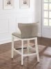 Calabash White and Beige Counter Stool