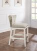 Calabash White and Beige Counter Stool