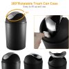 Bathroom Accessories Set 6 Pcs Bathroom Set Ensemble Complete Soap Dispenser Toothbrush Holder - black