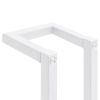 vidaXL Towel Rack White 4.9"x4.9"x23.6" Steel - White