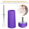 Bathroom Accessories Set 6 Pcs Bathroom Set Ensemble Complete Soap Dispenser Toothbrush Holder - Purple