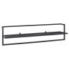 vidaXL Towel Rack Black 37.4"x9.8"x8.7" Iron - Black