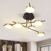 Modern Geometric Dimmable Pendant Light for Dining and Living Room - Brass+Black