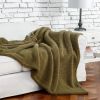 Oversided Sherpa Throw; 60&quot; x 72&quot; Olive - as Pic