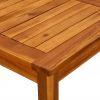 vidaXL Patio Coffee Table 17.7"x17.7"x14.2" Solid Acacia Wood - Brown