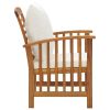 vidaXL Patio Chairs with Cushions 2 pcs Solid Acacia Wood - Brown