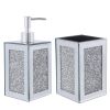 Ambrose Exquisite 2 Piece Square Soap Dispenser and Toothbrush Holder - as Pic