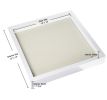 Square Shadow Box Picture Frame Linen Background Real Glass Front for Memorabilia;  Scrapbooking;  Keepsake;  12x12 - White