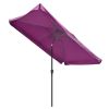 2Mx3M Aluminum Patio Umbrella Fuchsia - As Picture