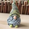 1pc Garden Gnome Resin Statue; Faceless Doll Figures Miniature Home Decoration For Lawn Ornaments Indoor Or Outdoor Patio Deck Yard - Purple