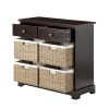 Eurytus 6 - Drawer Accent Chest with Removable Woven Baskets