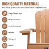 TALE Adirondack Chair Backyard Outdoor Furniture Painted Seating with Cup Holder All-Weather and Fade-Resistant Plastic Wood - Brown