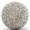 Handcrafted Decorative Orb Ball; Textured; Polyresin and Glass; Set of 3; Antique Silver; DunaWest