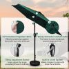 Simple Deluxe 7.5' Patio Outdoor Table Market Yard Umbrella with Push Button Tilt/Crank; 6 Sturdy Ribs; 7.5ft; Green - as pic