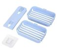 For Home Bathroom Without Studs Wall Suction Double Layer Drain Soap Holder - Blue