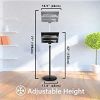 Simple Deluxe Standing Heater Patio Outdoor Balcony; Courtyard with Overheat Protection; 750W/1500W; Large - as Pic