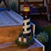 Outdoor Decor Backyard Garden Lawn Solar Garden Light - Multi Colors - Lighthouse