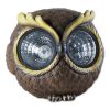 Outdoor Decor Backyard Garden Lawn Solar Garden Light - Brown - Owl 7.5In