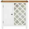 vidaXL Wine Cabinet 31.5"x12.6"x31.5" Solid Oak Wood