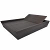 vidaXL Patio Lounge Bed with Cushion Poly Rattan Brown - Brown