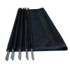 4x12 Ft Outdoor Pool Fence With Section Kit,Removable Mesh Barrier,For Inground Pools,Garden And Patio XH - Black