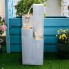 Metal Floor Indoor/Outdoor water Fountain - Freestanding Fountain with LED - as Pic