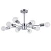 8-Light 61cm Sputnik Semi Flush Mount Ceiling Light Fixture - Chrome