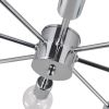 8-Light 61cm Sputnik Semi Flush Mount Ceiling Light Fixture - Chrome