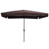 2Mx3M Aluminum Patio Umbrella Dark Coffee - Brown