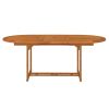 Patio Table 78.7"x39.4"x29.5" Solid Wood Eucalyptus - Brown