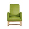 Rocking Chair Mid-Century Modern Rocking Armchair Upholstered Tall Back Accent Glider Rocker - Green