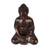 16.1inch Zen Buddha Indoor Outdoor Statue for Yard Garden Patio Deck Home Decor - bronze