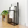 Metal Freestanding Towel Rack 3 Tiers Hand Towel Holder Organizer for Bathroom Accessories;  Black - 1