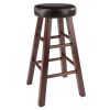 Maria 2-Pc Cushion Seat Counter Stool Set, Espresso & Walnut