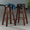 Maria 2-Pc Cushion Seat Counter Stool Set, Espresso & Walnut