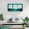 Wall Art for Living Room; Canvas Wall Art ''Bless The Food Before Us'' Quote Painting; Green Canvas Prints Picture;  20''x40'' - 20x40inchx1pcs