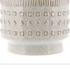 10 Inches Embossed Ceramic Vase; White; DunaWest - Default