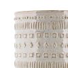 10 Inches Embossed Ceramic Vase; White; DunaWest - Default