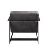 Locnos Accent Chair in Gray Top Grain Leather &amp; Black Finish 59944 - as Pic