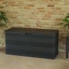 vidaXL Patio Storage Box Black 46.1"x17.7"x22" - Black