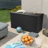 vidaXL Patio Storage Box Anthracite 47.2"x22"x24.8" PP Rattan - Anthracite