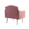 Accent Chair ,leisure single sofa with Rose Golden feet - Brush Pink Teddy