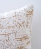 Decorative Beige and Gold Chenille Throw Pillow - as Pic